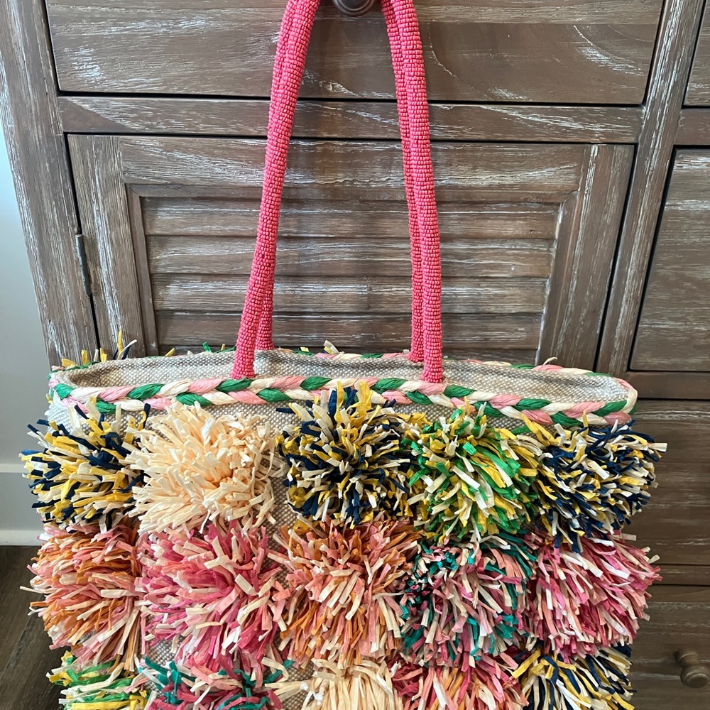 Anthropologie Raffia Tote